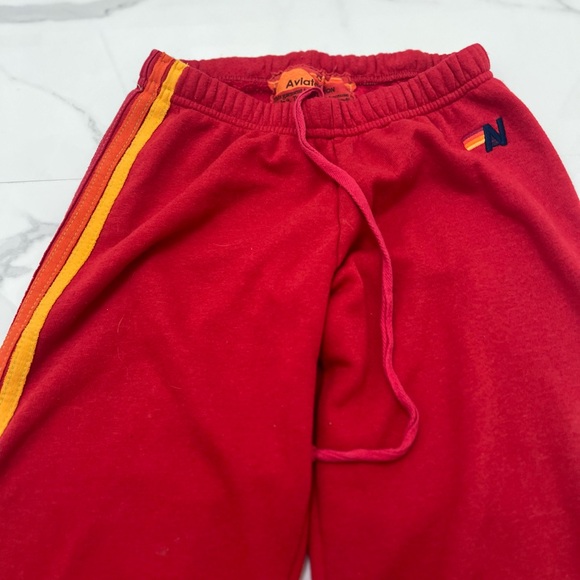 Aviator Nation Scarlet Joggers with Golden Stripe - Picture 2 of 4